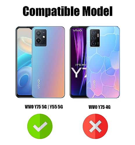 Image of Jkobi Lifetime Anti-Yellow MagSafe Compatible Clear Back Cover Case for Vivo Y75 5G | Y55 5G (Sleek Hard Crystal | Shockproof and Camera Protection)