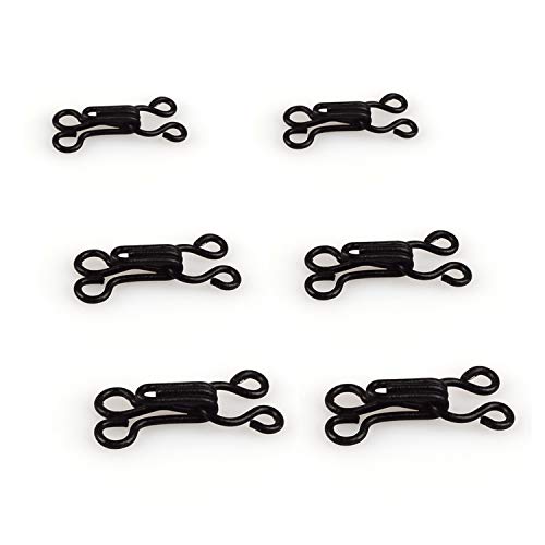 60 Set Sewing Hooks And Eyes Closure For Bra And Clothing,Clothing And Pants,Fur Coat Jacket, 3 Sizes (Black) #TOP20