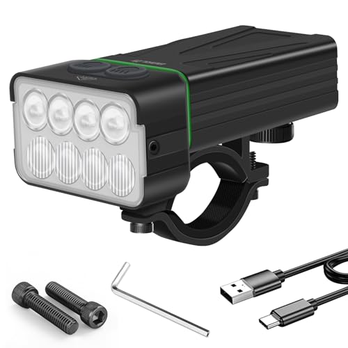 BORUIT Bike Light Rechargeable, Super Bright LED Bicycle Lights for Night Riding, IPX6 Waterproof Front Bike Light, Compact Bike Headlight Suitable for All Road、Mountain and Commuting -  TheOnlyLove, L13