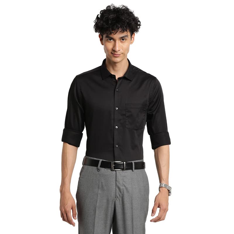 Image of Turtle Men Cotton Solid Slim Fit Ceremonial Shirts