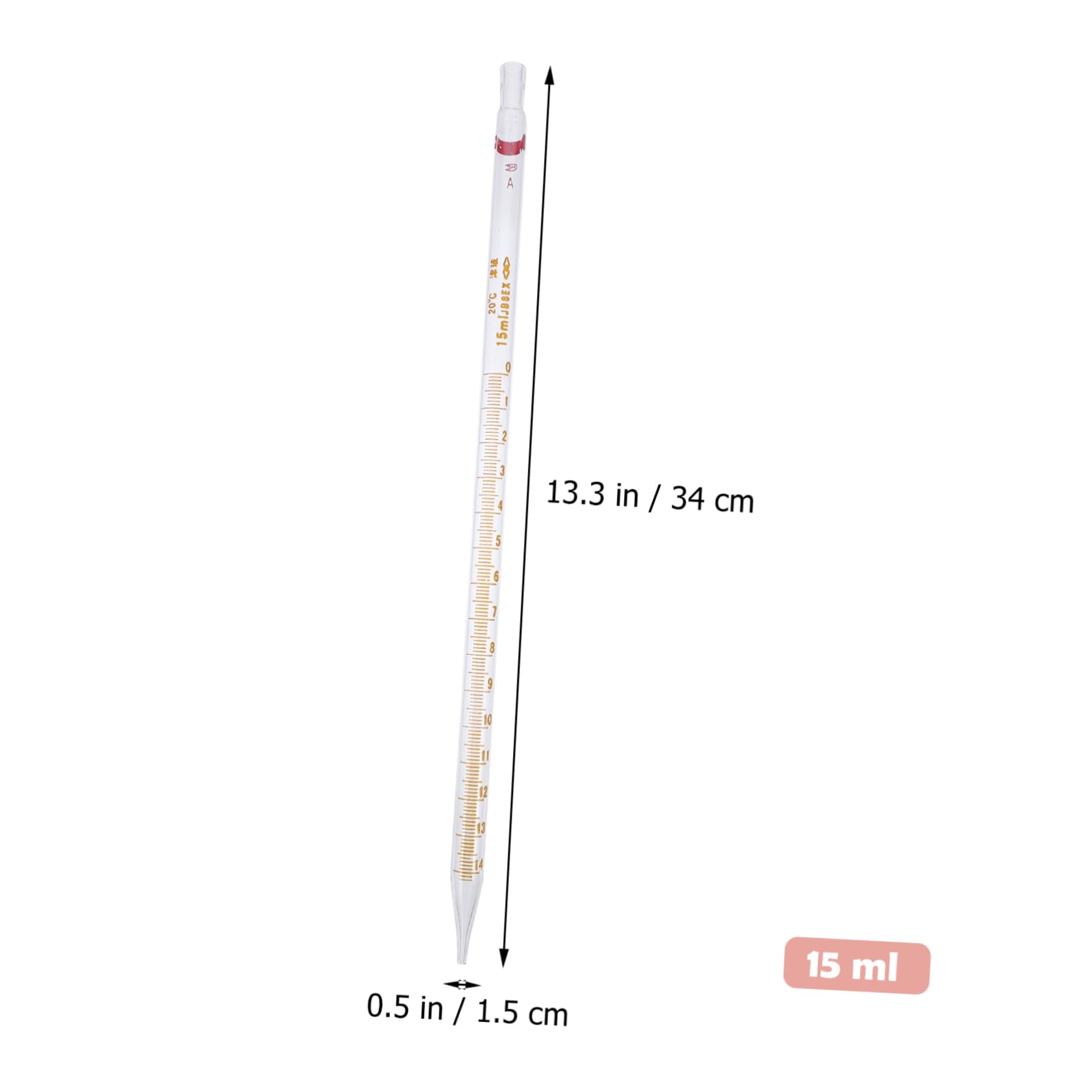 STOBAZA 20pcs Graduated Pipettes Single Pipetas Rigid Manual Pipette Accessories Random Color