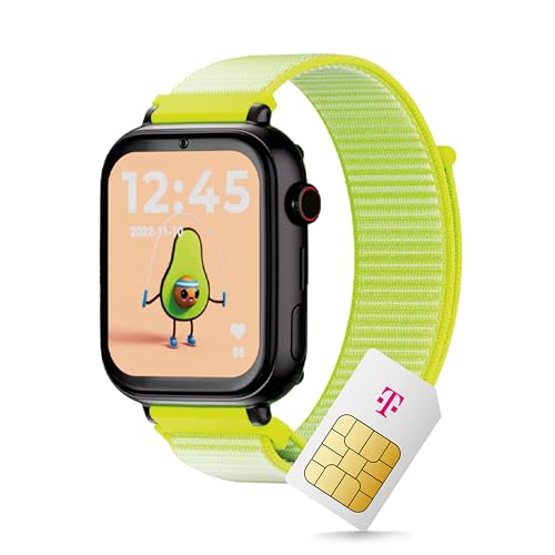 SaveFamily SaveWatch+ Kinder Smartwatch mit Telekom SIM-Karte + 30€ Amazon-Gutschein nach Registrierung - Kinderuhr mit GPS und Anruf Funktion, Nachrichten, Schulmodus, SOS (Schwarz | Schwarz)
