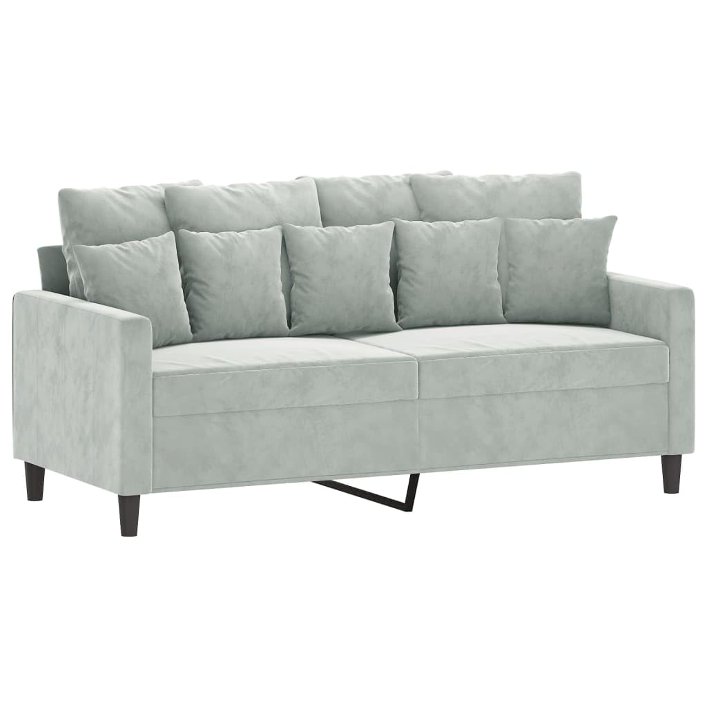 LAPOOH Divano a 2 Posti Grigio Chiaro 140 cm in Velluto,Divano,Divano da Soggiorno,Design Moderno,Divano Posti Economico(SPU:359303)