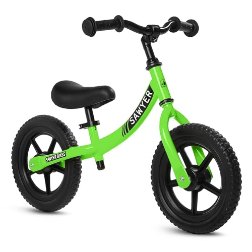 Sawyer Bikes - Bicicleta Sin Pedales Ultraligera - Niños 2, 3, 4 y 5 años (Verde)