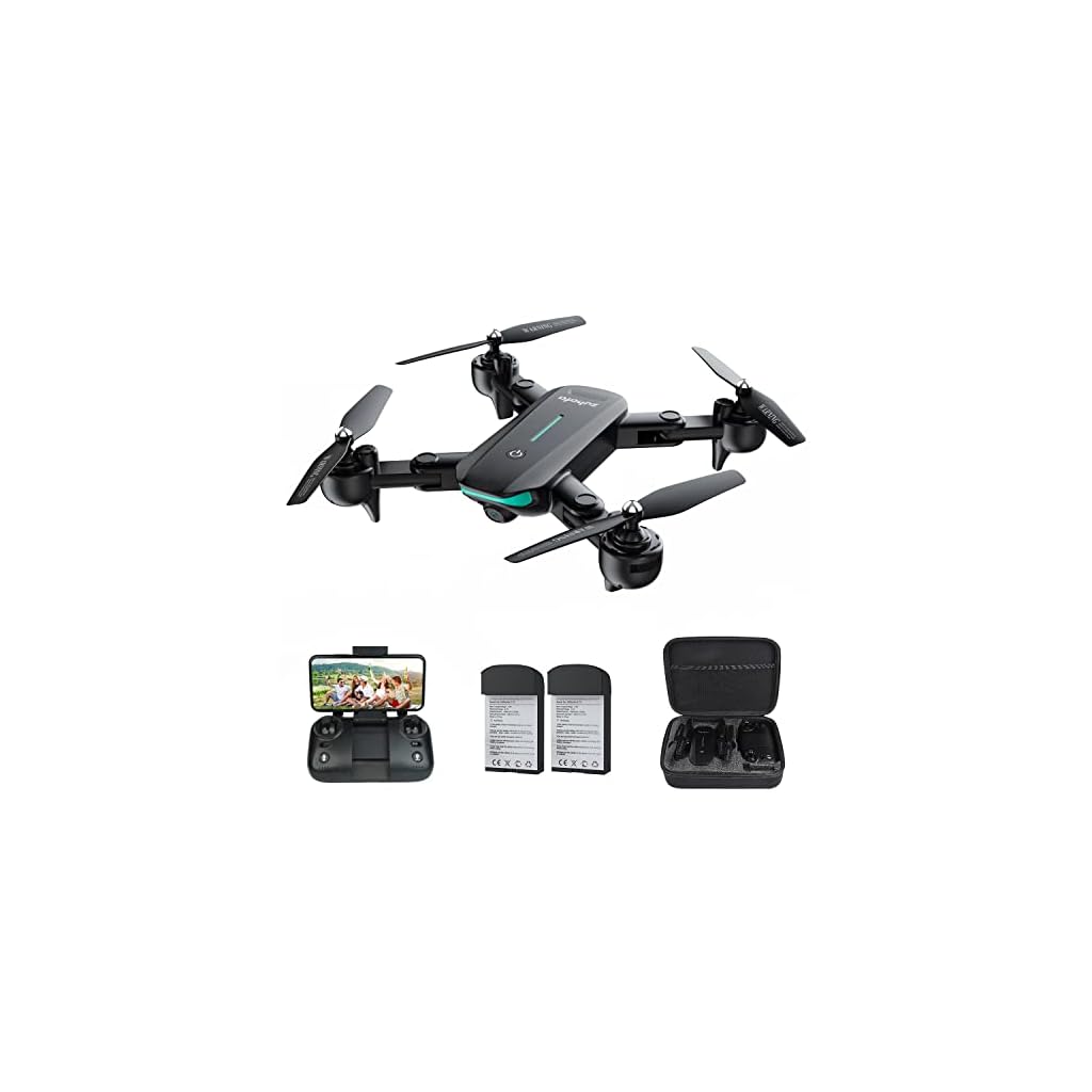WiFi-FPV-Drone-with-1080P-HD-Camera-Zuhafa-40-Mins-Flight-TimeFoldable-Drone-for-BeginnersAltitude-Hold-Mode-RTF-One-Key-Take-OffLanding3D-Flips-2-Batteries-APP-Control-Easy-Toy-for-Kids-Adults