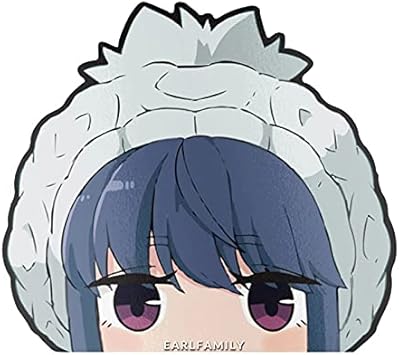 Amazon Co Jp Earlfamily アニメステッカー ゆるキャン ガール 志摩凛 可愛い 耐水ステッカー 汎用 パソコン スーツケース ノート など適用13cm 文房具 オフィス用品