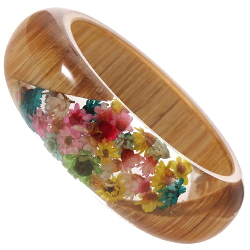Bracelet en résine fleurs séchées delphinium, le bijou fait main qui rehausse instantanément vos tenues