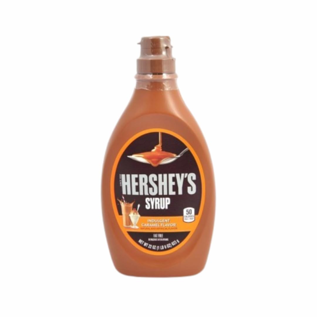Wondermarket Siropes Americanos. Pack Degustación Hershey. Chocolate, Caramel syrup. Strawberry syrup.