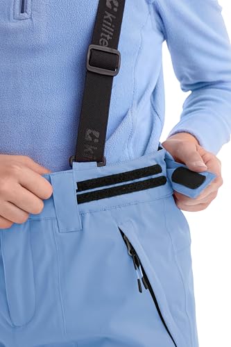 killtec Mädchen Skihose mit abzippbarem Latz und Kantenschutz Girls Skihose 242, Jeansblau, 164, 43402-000