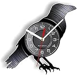 Materiale di registrazione retrò: gli orologi da parete creati sono realizzati con dischi usati. La superficie potrebbe presentare piccoli graffi, ma non pregiudica l'aspetto. È ecologica ed economica. Colore: nero.