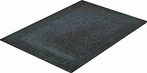 Linea Due reversible bath rug, ultra soft, absorbent and anti slip, cotton, PRIMO, 60x100 cm, anthracite