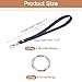 uxcell 2 Pcs Wristlet Strap, PU Leather Wrist Lanyard Keychain Hand Strap Replacement with Circle Ring for Phone Case Keys Wallet Purse, Blue