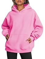 Material: 60%Rayon+40%Polyester, comfy, soft, warm and fashionable, this fleece hooded sweatshirt will keep you warm in autumn and winter. Features: Womens oversized hoodies feature a drop shoulder design, long sleeves, side pockets, solid color, fle...