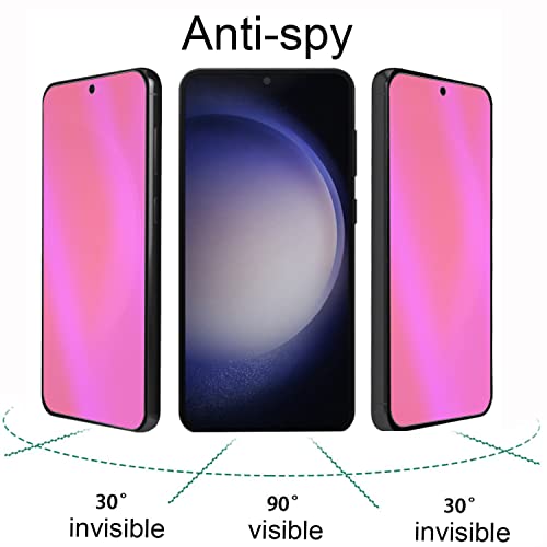 BWEDXEZ 2 Pack Anti-Blue Privacy Tempered Glass for Samsung Galaxy S23 Plus/Galaxy S22 Plus Mirror Anti-Spy Screen Protector Film Electroplated Gradient Colorful Support Finger Unlock 6.6 inch by BWEDXEZ - Used condition - Image 2