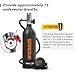 SMACO Mini Scuba Tank Scuba Diving Tank with 1.0L Capacity Supports Breath Time Mini Diving Inflatable and Reusable Scuba Cylinder for Underwater Exploration Rescue/Diving Work, A-Black