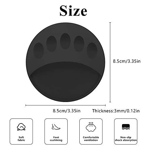 Image of Ball of Foot Cushions Honeycomb Fabric Metatarsal Pads Invisible Socks Pads for Women and Men Reusable Forefoot Pads, 5 Colors (5 Pairs-(Black-Beige-Gray-Purple-Pink))
