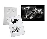 UMR-Design AS-109 Reaper Airbrushstencil Step by Step Size M