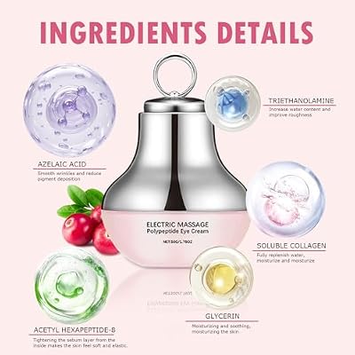 Electric Massage Eye Cream, Eye Cream With Red Light, dark circles eye gel, Firming Fine Lines With Gentle Vibration, Tired Eye Refreshment, Firm And Smooth.