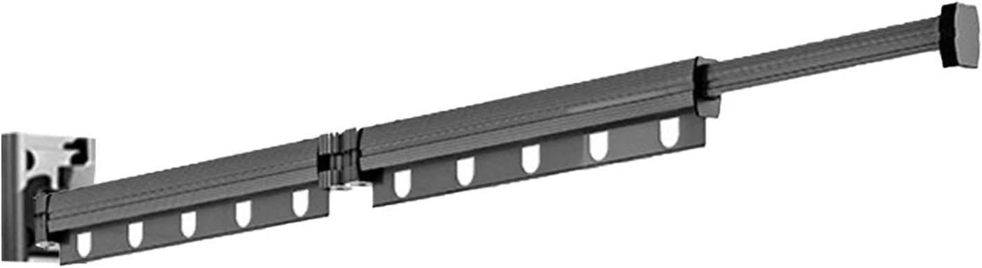 Retractable Clothes Drying Rack – Wall Mounted Folding Indoor Clothes Rack | Space Saver Foldable Hanger | Balcony Aluminum Alloy Telescopic Drying Rod, Household Laundry Organizer