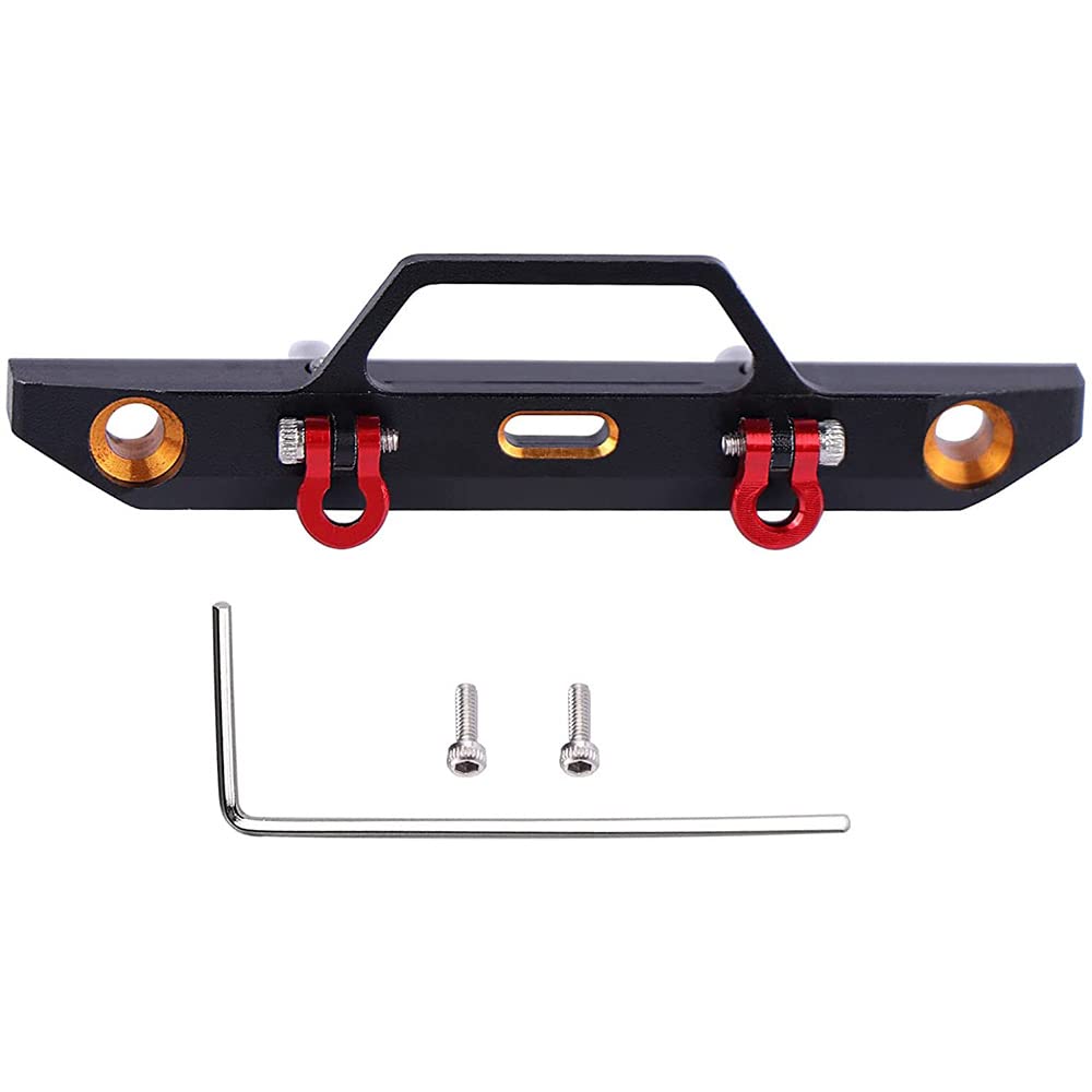 Set di 2 pezzi in metallo anteriore e paraurti posteriore per Axial SCX24 AXI90081 1/24 RC Crawler Auto Upgrade Parti