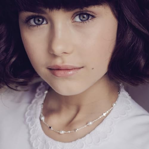 Sterling Silver Cross & Pearl Necklace For Girls and Women. Dainty Teen Jewelry Present For Holy Communion, Flower Girl Gift, Birthday, Sweet 162