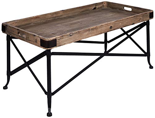 Better & Best Mesa Bandeja Rectangular, Pequeña, con Patas, Madera, Negro, 51x33x62 cm