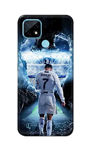 Image of Printed Hard Back Cover Case for Realme C21 Back Cover (Footbal Legend) -1302