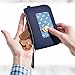 GEGEPINK ID Case Keychain Wallet with Lanyard Minimalist Water Resistant Small Coin Pouch with Clear ID Window Cute Zipper Coin Pouch-Anchor Navy Wallet Keychain