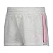PUMA girls Active Casual Shorts, White Heather, Medium US