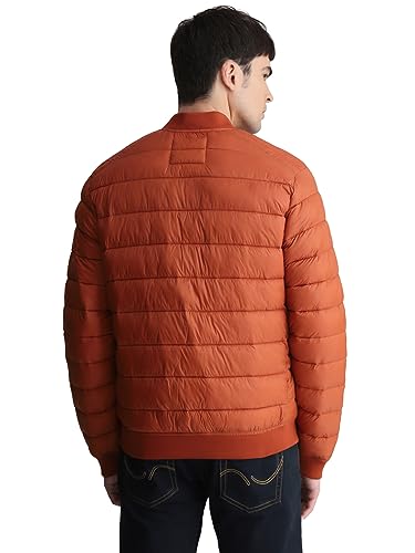 Image of JACK & JONES Solid Nylon Casual Puffer Jacket | Winter Stylish Bomber Jacket For Men | Casual Jacket For Men