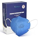 KANGLV Masques FFP2 10 Pièces - Masques De Protection Jetables à 5 Couches, Masque CE 0598 De Protection Contre Les Particules, ≥94% Haute Filtrabilité, Adapté Aux Peaux Sensibles