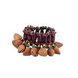 VALICLUD Braccialetto Orchestrale in Guscio Di Noce Campanello Naturale Fatto a Mano, Strumento Musicale a Percussione Etnico Unisex Per Accompagnamento Batteria e Tamburi, Taglia Unica