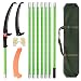 M.J COMFY-LIFE 25.6Ft Pole Pruning Saw extendable Tree loppers Pole Saw for Palm Oak High Branches Garden Tools