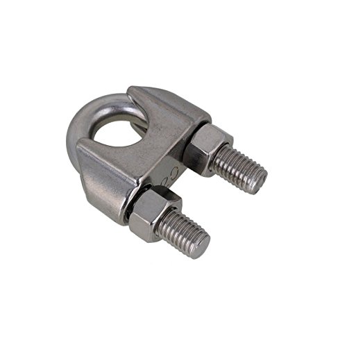 4mm Wire Rope Grip clamp - T316 (A4) Marine Grade Stainless Steel Pack Size : 2