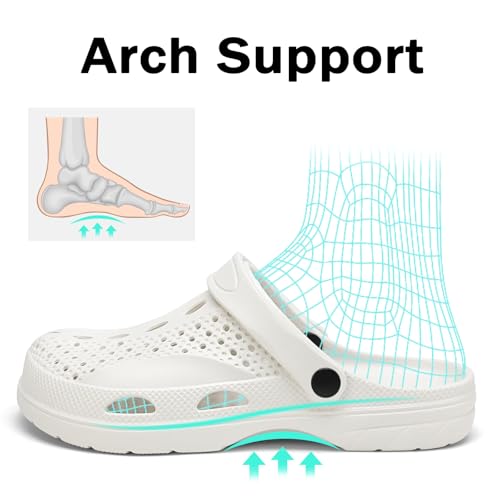Image of SOSOWHLTE Men's Women's Arch Support Clogs,Unisex Garden Shoes Comfortable Slip-on Outdoor Sandals Slippers for Beach Casual