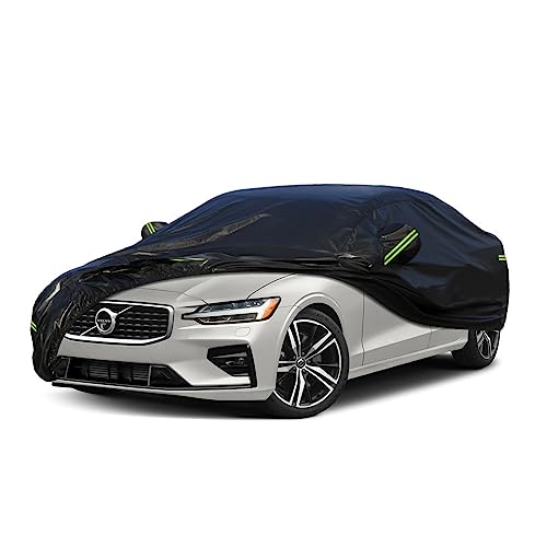 Image of Kaugung 7 Layers Car Cover Custom Fit Volvo S60 from 2000 to 2025, Outdoor Waterproof All Weather Sun Rain Dust Snow Protection with Zipper Door.(USA Warehouse,Within 3-7 Days)