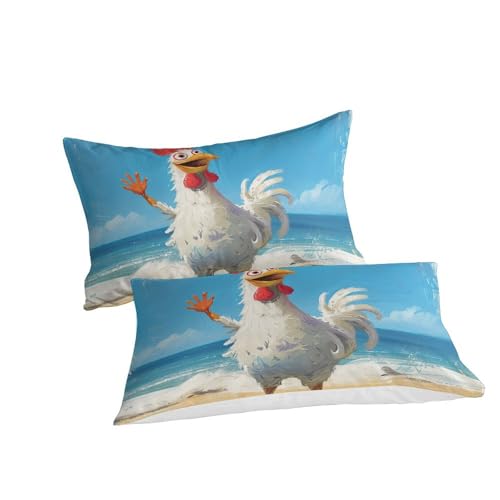 Housse de couette 3D Le Coq parure de lit microfibre de luxe - 3
