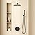 BESy Shower System with 10 Inch Round Rain Shower Head and Handheld Wall Mounted, High Pressure Rainfall Shower Faucet Fixture Combo Set with 2 in 1 Handheld Showerhead for Bathroom, Matte Black