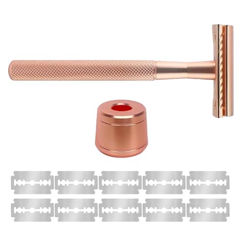 Celuicion Damenrasierer Roségold Set für Gesicht und Beine