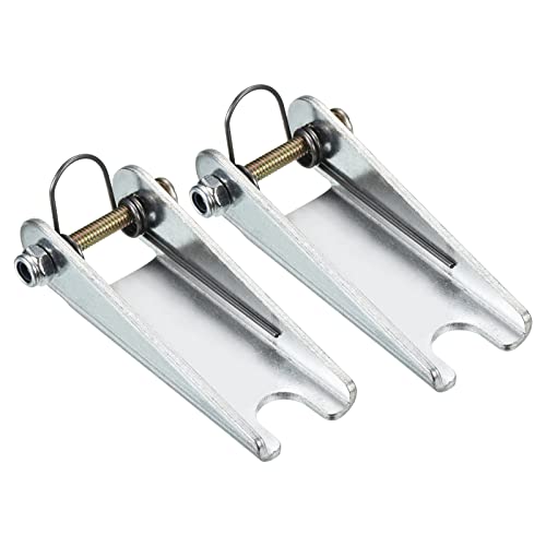 PATIKIL 2.5 Inch Hook Safety Latch Kit, 2 Pack Metal Towing Receiver Hitch Replacement for Clevis Hook Trailer, Silver