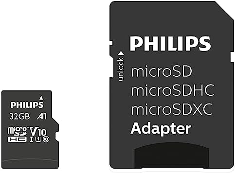 Philips Ultra Speed Micro SDHC Card 32 GB + SD Adaptör UHS-I U1, 80 MB/s'ye kadar okuma hızı, A1 Fast App Performans, V10, akıllı telefonlar, tablet, PC, kart okuyucu, Full HD video için hafıza kartı - Görsel 2