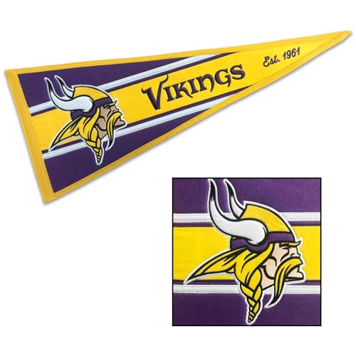 Fanion brodé Minnesota Vikings WinCraft : finition haute couture pour fan de NFL