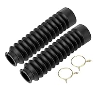 Vusddy Motorrad Vorderradgabel Abdeckung, Telegabel Reparatursatz Faltenbalg, 1 Paar Gummi Motorrad Stoßdämpferabdeckung Motorrad Gabel Cover Passend für ZJ125 CG125
