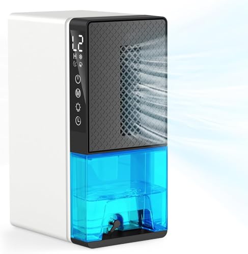 AUIFFER Deumidificatore Elettrico Silenzioso, Anti-Muffa Con Funzione Sbrinamento E Modalità Notturna, Timer 2/4/6/8/12/24h, Ideale Per Camera Da Letto, Cantina, Bagno E Uso Domestico