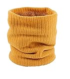 Material: punto chenghuax Collares de punto de invierno, collares de cálido al aire libre, campanas de doble capa de color sólido y caídas de doble capa for mujeres y collares de cachemira