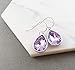 June Birthstone Earrings – Light Purple Crystal Teardrop Earrings, Sterling Silver Ear Wires, Handmade Gift