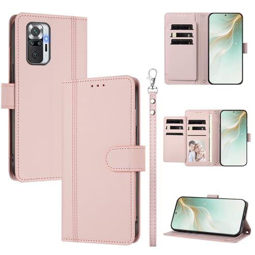 �X�}�z�P�[�X �Ή��@�� for Redmi Note 10 Pro 4G / Note 10 Pro Max 4G �X�}�z�P�[�X�y�E�H���b�g�f�U�C�� �f���A���J�[�h�X���b�g �L���b�V�� �t���b�v���X�^���h �����h�~�zPink