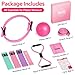 WALITO Home Pilates Kit for Women,Pilates Ring Set with Magic Circle,Resistance Bands,Figure 8 Workout Bands,Mini Ball, Compact Toning Fitness Essentials Starter Set Accessories Gift