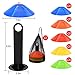 FGBNM 100 Pack Disc Cones, Agility Soccer Cones with Carry Bag and Holder, Soccer Cones for Sports Training, Football, Soccer, Basketball, Coaching, Practice Equipment, 5 Color