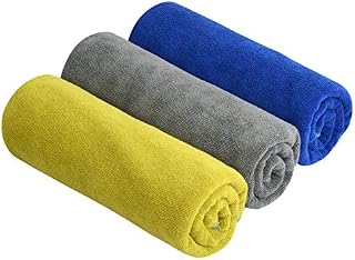 SINLAND Microfiber Gym Towels Absorbent and Fast Drying Sports Towel 3-Pack 16 Inch